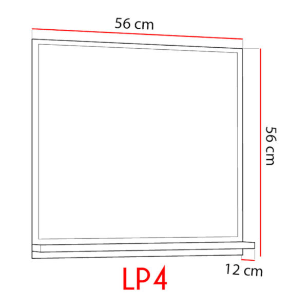 LUPO LP4 biele kúpeľňové zrkadlo - Image 2