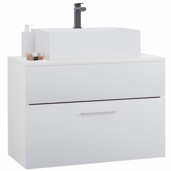 Skříňka pod umyvadlo s deskou LUPO LP7 bílý laminát