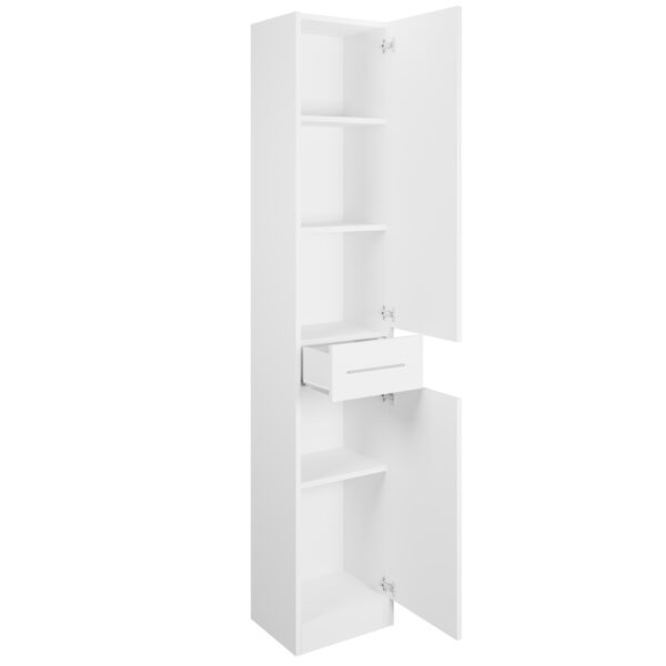 Vysoká kúpeľňová skrinka SLIM SL1 biely laminát - Image 3