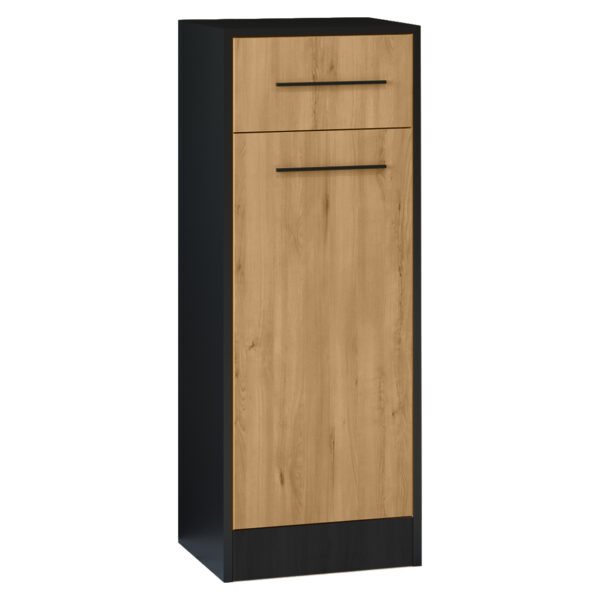 Koupelnová skříňka nízká SLIM SL3 černá / dub artisan