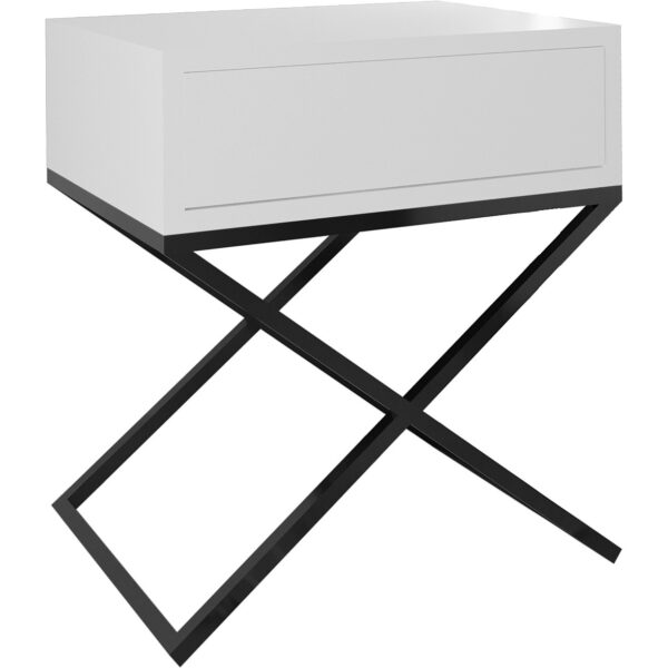 Nočný stolík SIENA biela / čierna - Image 2