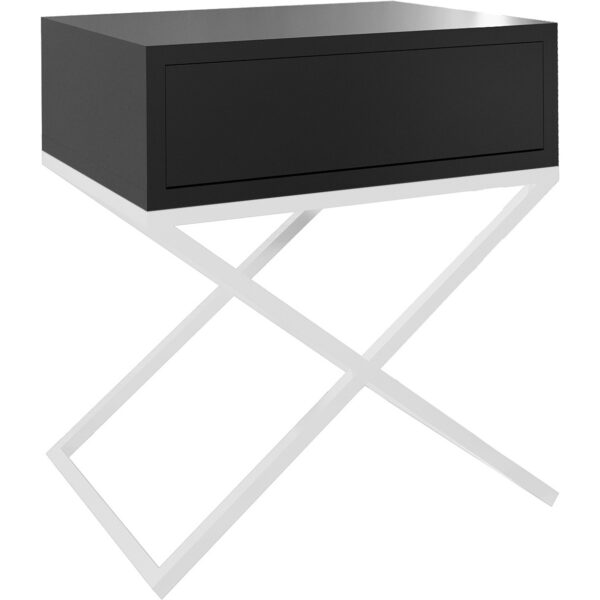 Nočný stolík SIENA čierna / biela - Image 2