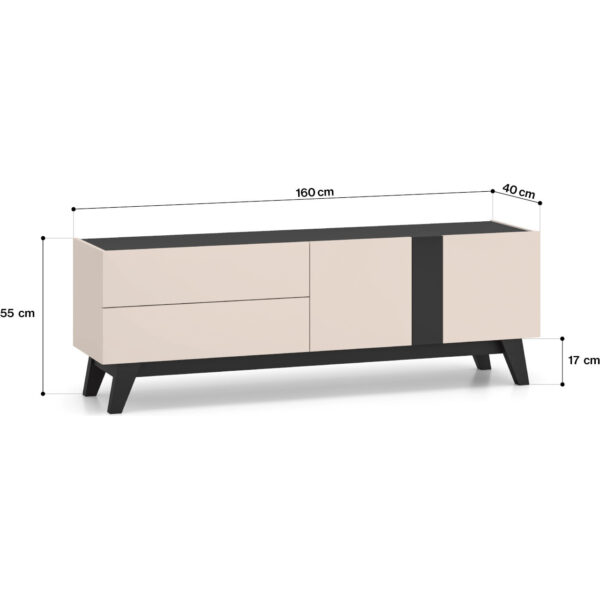 RTV SABLE 05 kašmír / čierna komoda - Image 4