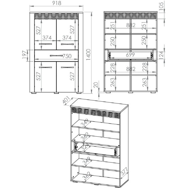 ARTAS AR06 remeselná dubová komoda - Image 4