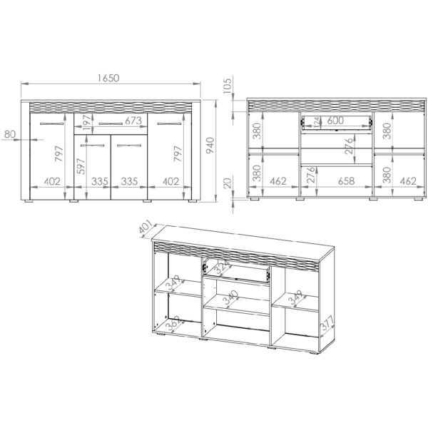 ARTAS AR08 remeselná dubová komoda - Image 4