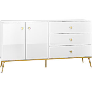Komoda GOLDEN GL04 bílý lesk