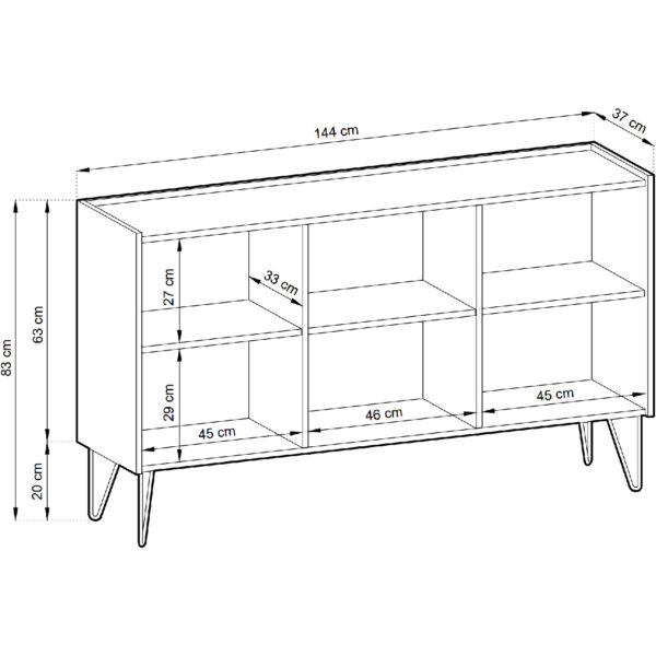 Komoda HARMONI 03 čierna / čierna mramor - Image 4
