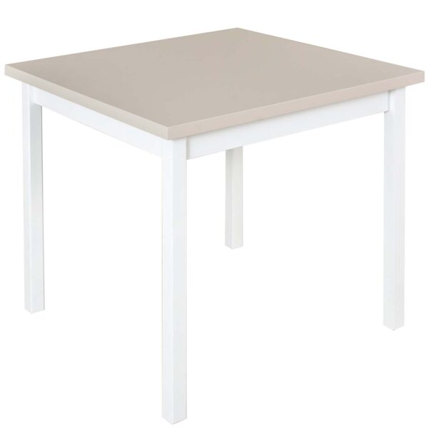DS9 stôl 80x80 kašmírový laminát / biely - Image 2
