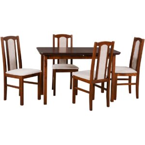 Stůl DS3 ořech laminát + židle DK7 (4 ks) ořech / 11B