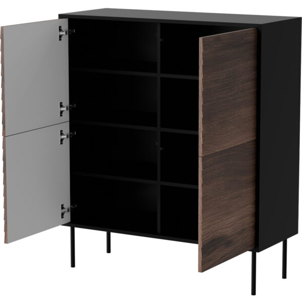 AKAGI 100 4D komoda čierna / orech - Image 2
