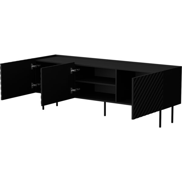 RTV komoda TESSI 165 3D čierna - Image 2