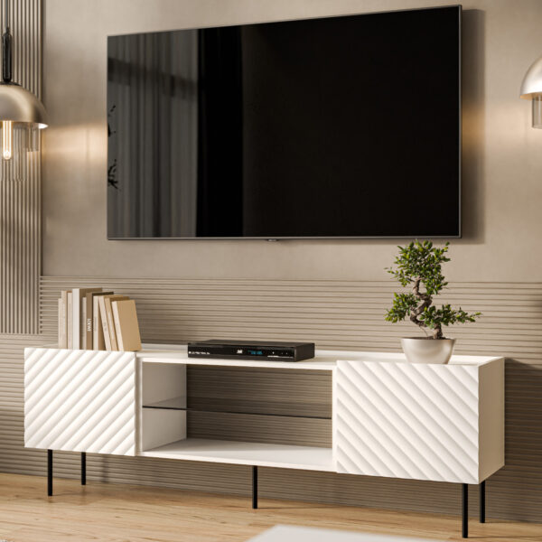 RTV komoda TESSI 180 EF biela - Image 3