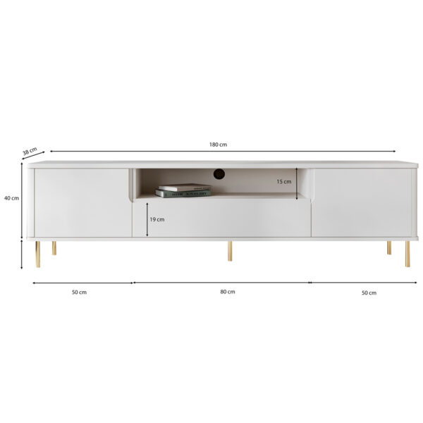 RTV RADIUS 180NZ biela komoda - Image 3