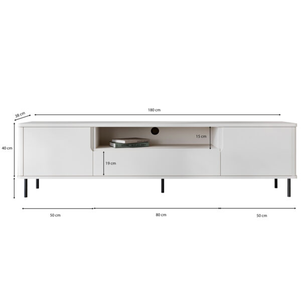 RTV RADIUS 180NC biela komoda - Image 3