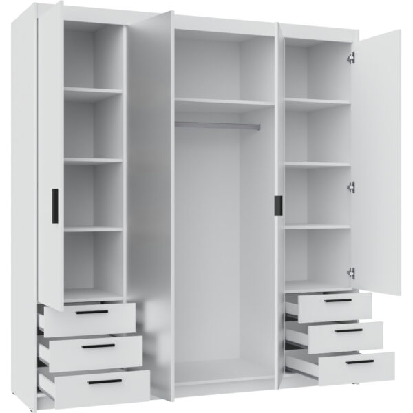 ELENI 4D6S biela zrkadlová skrinka - Image 7