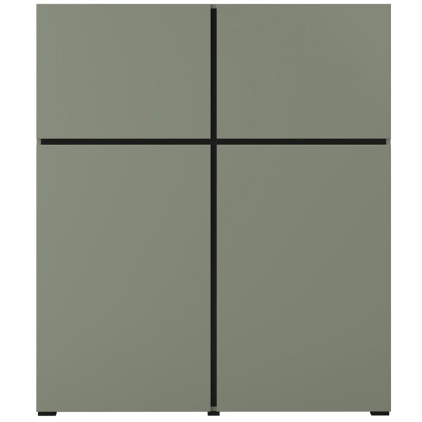 Komoda CROSI 76 zelená / čierna - Image 2