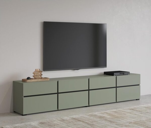 RTV komoda CROSI 40 zelená / čierna - Image 6