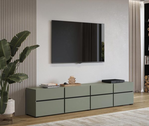 RTV komoda CROSI 40 zelená / čierna - Image 7
