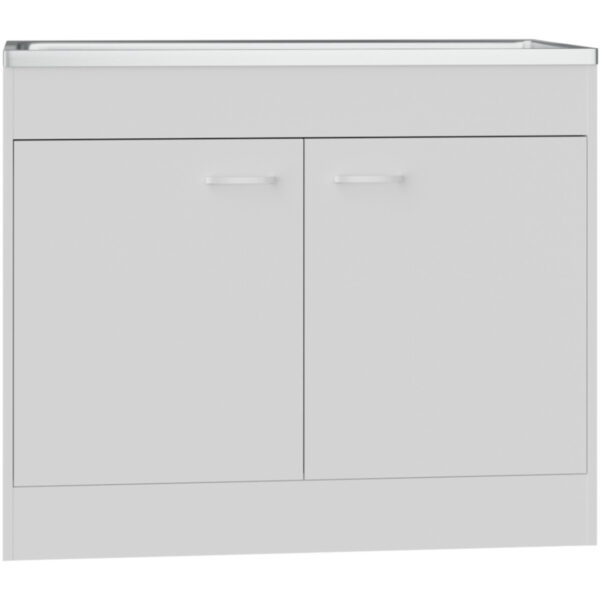 Spodná skrinka + umývadlo 100cm SIMPLE II biela matná - Image 2