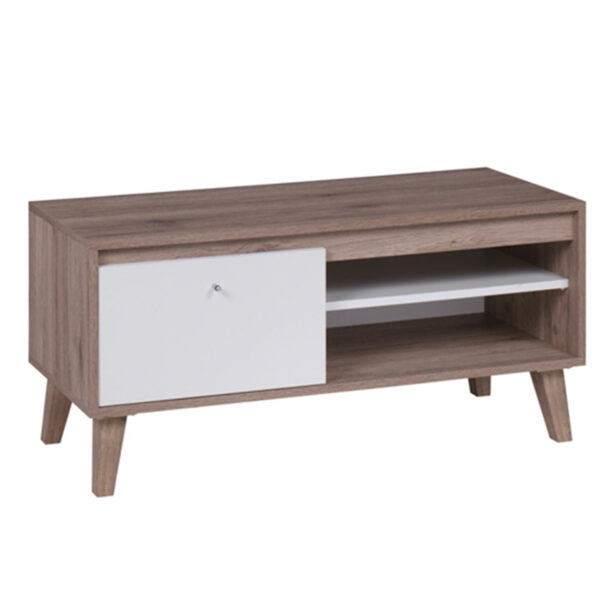 Komoda RTV OVIEDO BJ07 San Remo / Bílá VÝPRODEJ