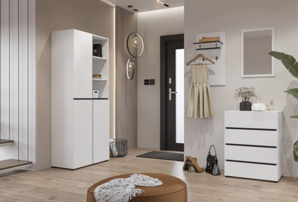 Komoda CROSI 27 biela / čierna - Image 6