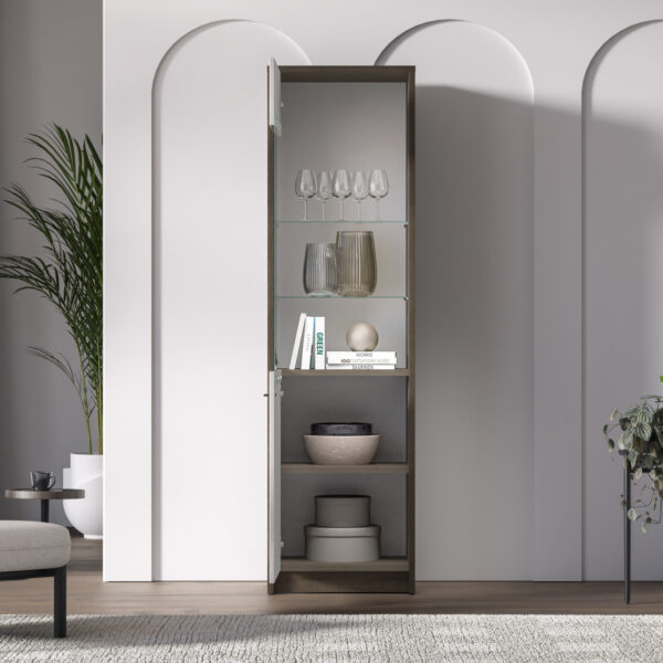 AVANTI 02 tmavý dubový veterný mlyn / kašmírová vitrína - Image 6