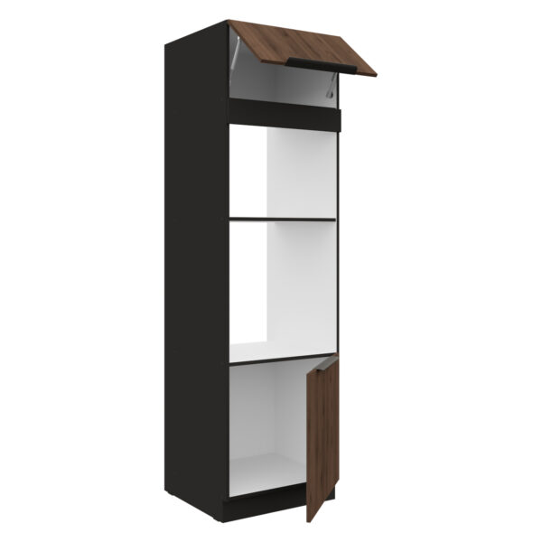 Vysoká kuchynská skrinka 60 SILVIA 48 čierna / orech okapi - Image 4