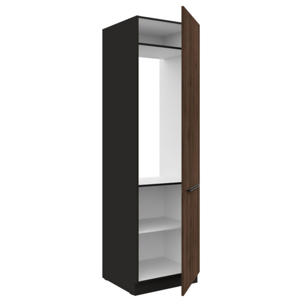 Skrinka na vstavanú chladničku 60 SILVIA 45 čierna / okapi orech - Image 4