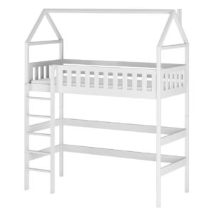 Dřevěná vyvýšená postel pro jednu osobu LYRIA 90x200