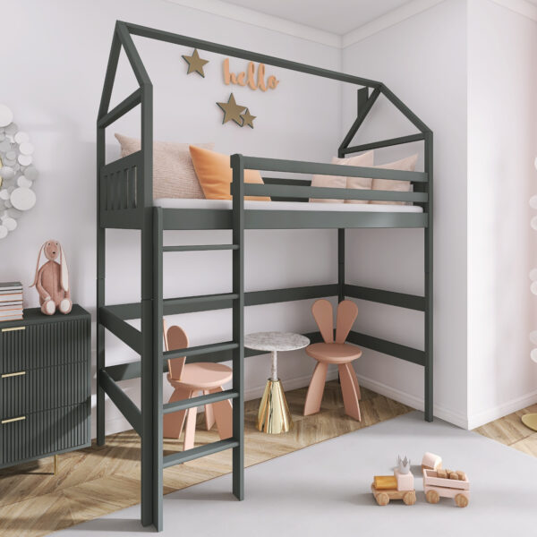 Drevená vyvýšená posteľ pre jednu osobu DEO 90x200 - Image 10