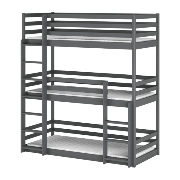 Trojposchodová drevená posteľ LASSO 90x200 - Image 4