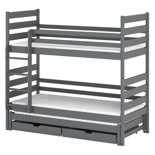 Trojlôžková drevená poschodová posteľ OMI 90x200 - Image 4