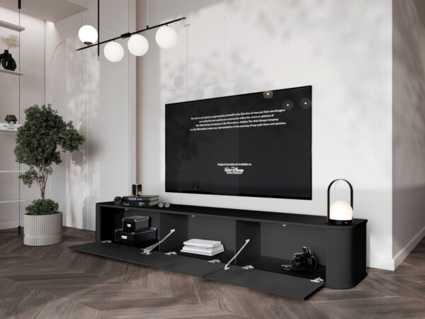 RTV komoda AZELIO 215 čierna - Image 5
