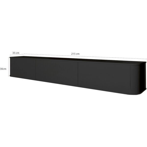 RTV komoda AZELIO 215 čierna - Image 3